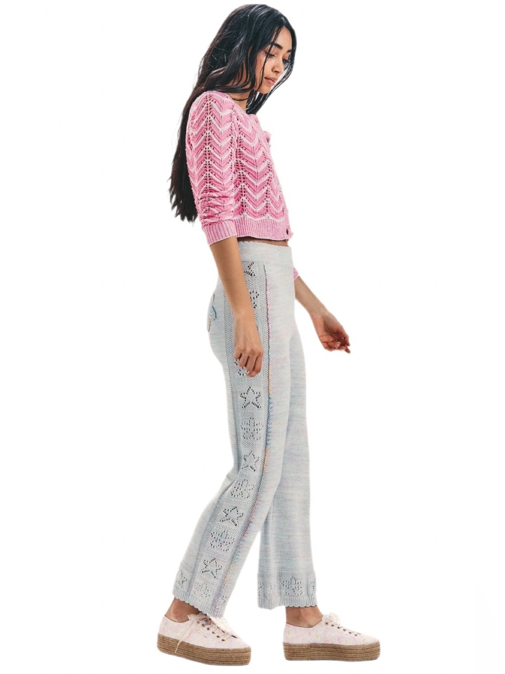 LoveShackFancy Toro Pastel Rainbow Knit Pants Size Small NWOT